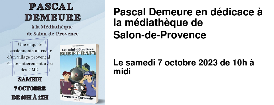 Pascal Demeure en d�dicace � la m�diath�que de Salon-de-Provence