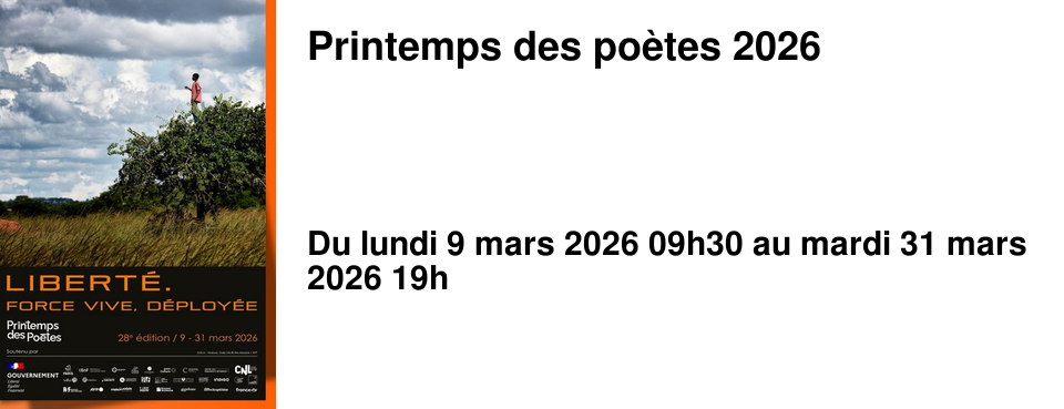 Printemps des po�tes 2026
