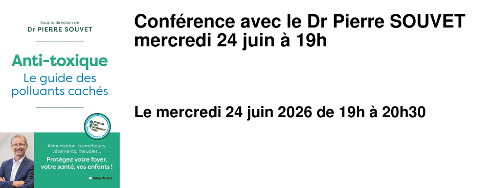 Conf�rence avec le Dr Pierre SOUVET mercredi 24 juin � 19h